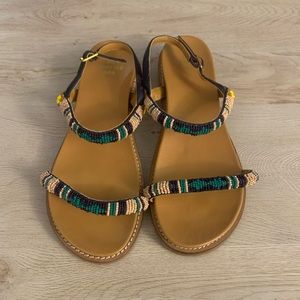 Anthropologie Ne Quittez Pas Beaded Sandals Women's 36
